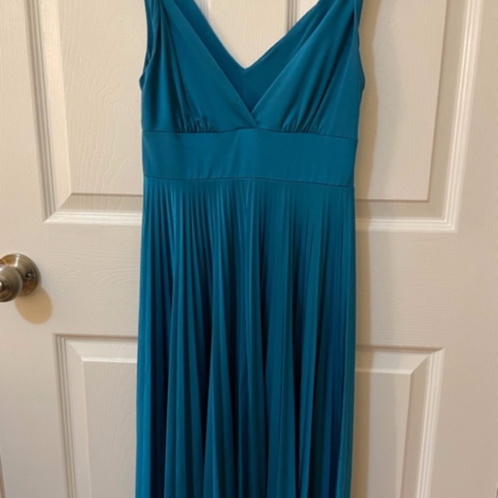 Pleated Teal dress from Soprano